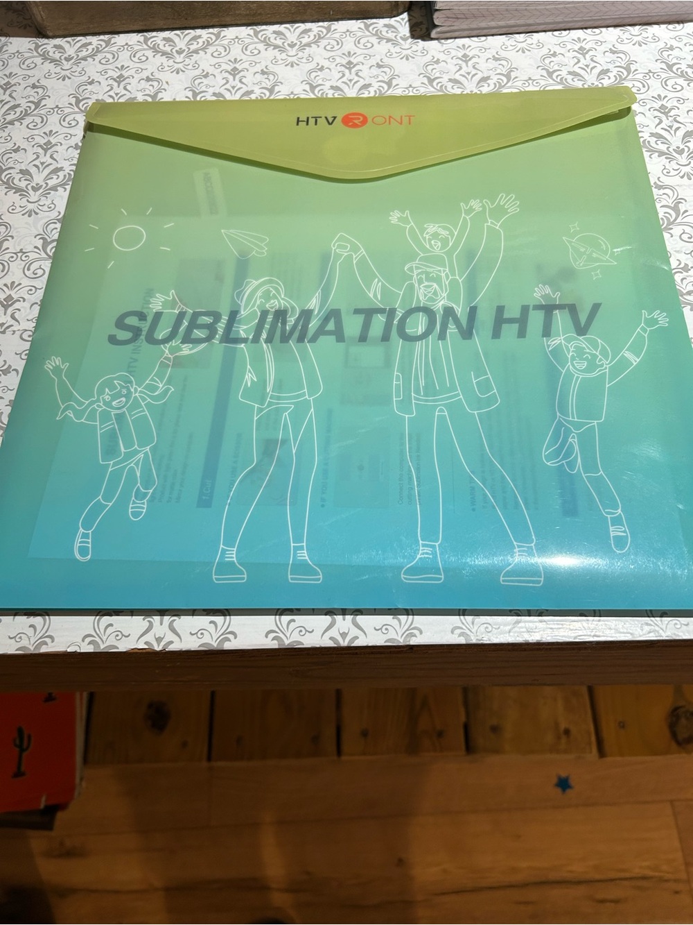 HTV RONT Sublimation HTV Storage Folder - Green Gradient